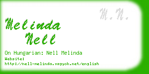 melinda nell business card